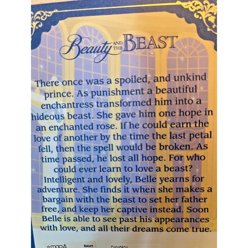 Disney Couture Beauty and Beast Charm Collection Necklace New in Box Limited Ed